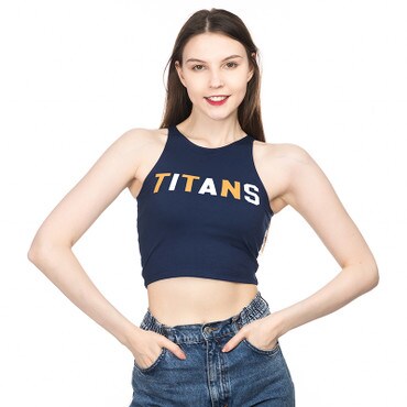 Titans Dominate Crop Tank - Navy